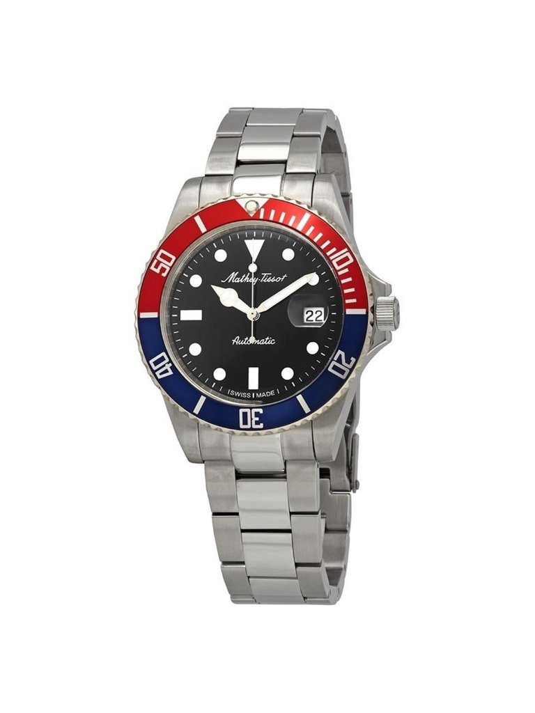 Nwt MatheyTissot Mathey Vintage Automatic Black Dial Pepsi Bezel Mens Watch